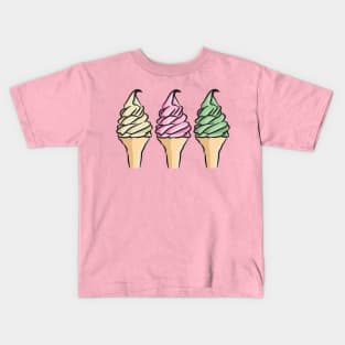 Strawberry, Vanilla, Mint Kids T-Shirt